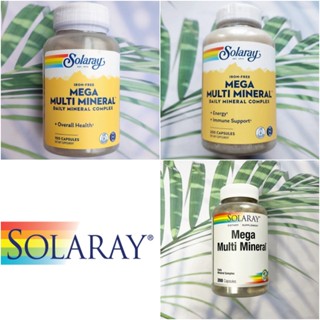 (Solaray®) Mega Multi Mineral With iron or Iron-free แร่ธาตุรวม 15 ชนิด