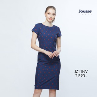 Jousse ชุดเดรส Arrival NEW JOUSSE: Lovely Heart เดรสน้ำเงินลายดอกไม้ (JZ11NV)