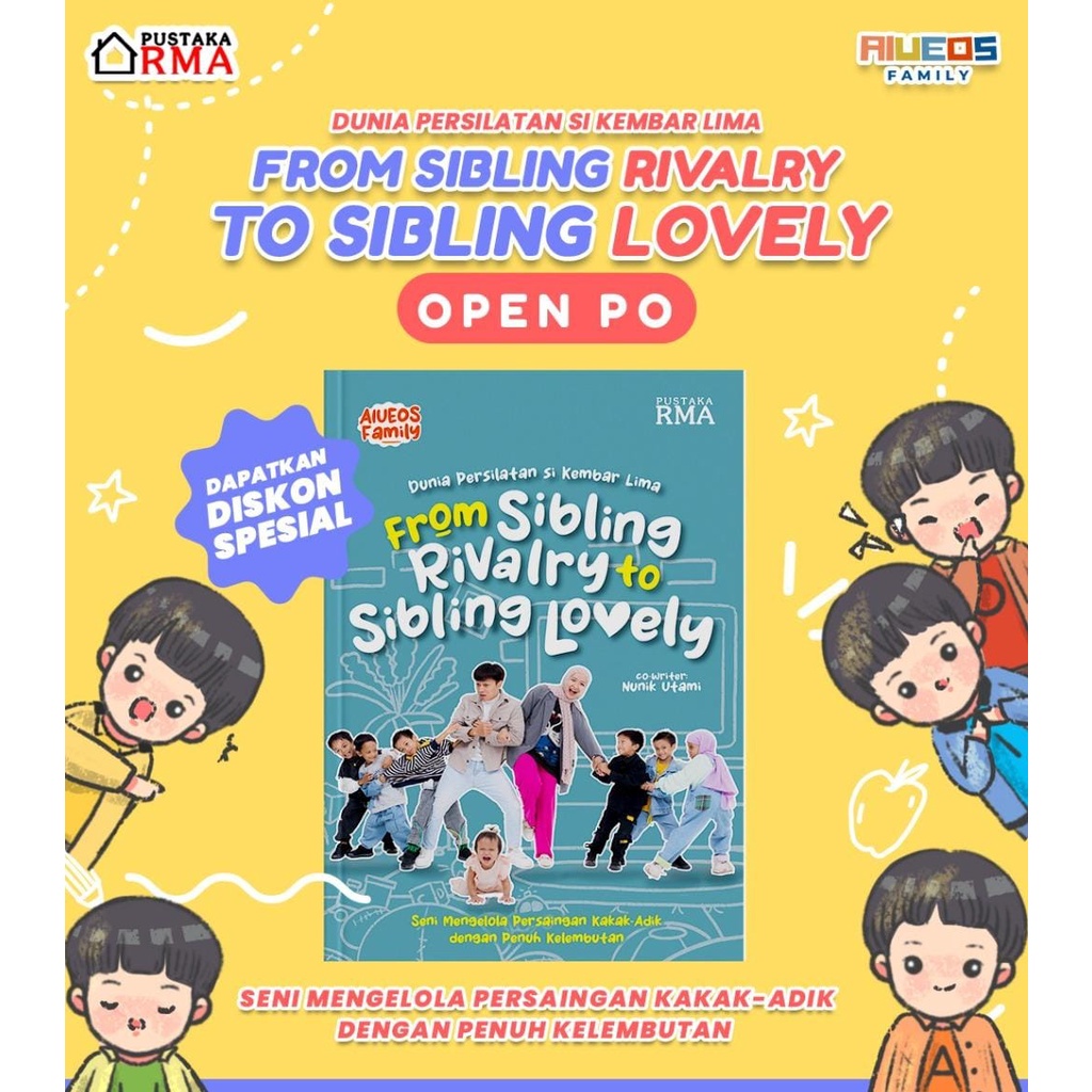 หนังสือครอบครัว AIUEOS โลกแห่งกลยุทธ์แฝดห้า (FROM SIBLING RIVALRY TO SIBLING LOVELY)