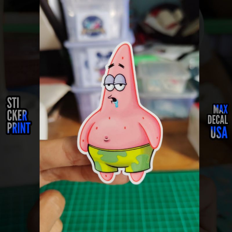 PATRICK SPONGEBOB STICKERS PRINT ANIME LOGO STICKERS ETC.