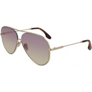 แว่นกันแดด VICTORIA BECKHAM-VB133S 710 Aviator Sunglasses Gold Purple ของใหม่มือ1 ของแท้100%