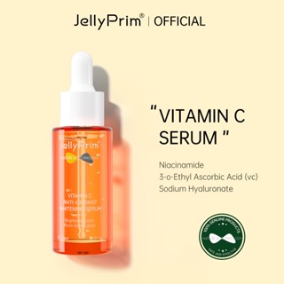 Jellyprim เซรั่มวิตามินซี ไวท์เทนนิ่ง + ไนอะซินาไมด์ 3% เมลานิน บาร์เรียร์ กรดไฮยารูลอนิก เซรั่มให้ความชุ่มชื้น จุดด่างดํา กระจก ไบรท์เทนนิ่ง เซรั่ม มอยส์เจอร์ไรเซอร์ สําหรับบํารุงผิวหน้า 30 มล.