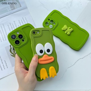 OPPO Reno 3 4 5 7 8 Pro 4G 5G เคสออปโป้ สำหรับ Case Style Duck เคส เคสโทรศัพท์ เคสมือถือ Wave Frame Cases