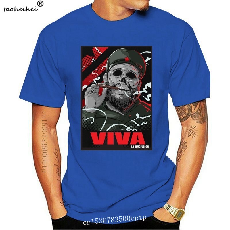 Fidel Castro เสื้อยืด Designer Viva Revolucion Che ปัจจุบันเสื้อยืด Unisex ใหม่เสื้อยืดลําลอง