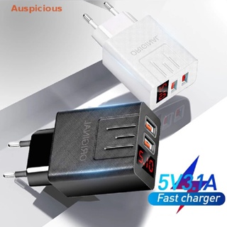 [มงคล] 45w QC 3.0 USB ที่ชาร์จจอแสดงผลดิจิตอล LED อะแดปเตอร์ชาร์จโทรศัพท์ แบบชาร์จเร็ว