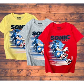 เสื้อยืดเด็ก Sonic ลายสกรีนไม่ลอก ไม่แตก เนื้อผ้าดีมาก ผ้านิ่ม