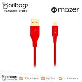 Mazer Alu.Dura.Tek TEK USB-A to USB-C สายเคเบิ้ล 3.1A - สีแดง