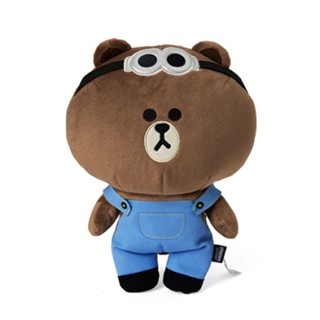 หมอนตุ้กตาหมีบราวน์ ไลน์เฟรนด์ กลับด้านเป็นตัวมินเนียนได้ Line Friends Brown &amp; Minions Pillow Plush Doll