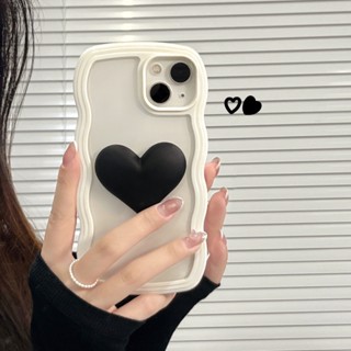 เคสโทรศัพท์มือถือแบบใส ลายหัวใจ สามมิติ เรียบง่าย สําหรับ Iphone 14 13promax 12 11 xr 14