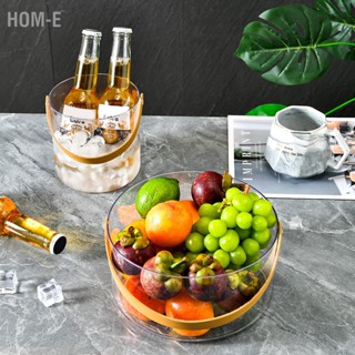 Hom-E PET Small Ice Bucket Household Transparent Wine Barrel Picnic Beer Drink