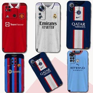 เคสโทรศัพท์มือถือ ซิลิโคนนิ่ม Tpu ลายทีมชาติฟุตบอล jersey สีดํา สําหรับ Xiaomi 12 lite 5G 12S 12X 12T Pro