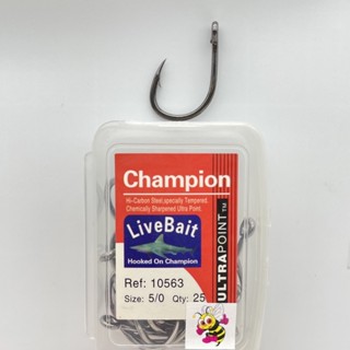 เบ็ดกล่อง ตัวเบ็ดแชมเปี้ยน CHAMPION LIVEBAIT 10563 เบ็ดกล่องไว้ปราบยักษ์ (แท้ 100%)