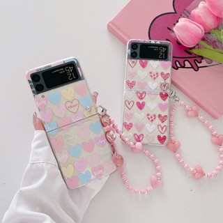 เคสโทรศัพท์สำหรับ Samsung Galaxy Z Flip 1/2 เคสแบบพับ เคสโทรศัพท์ฝาครอบพร้อมสายคล้อง พร้อมส่ง