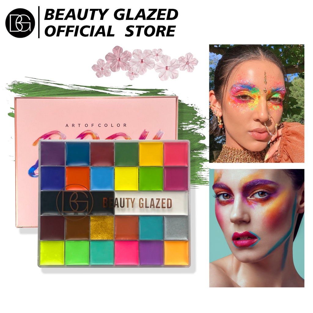 Beauty GLAZED Face Body Paint Palette Professional แฟลชปลอดสารพิษความปลอดภัยรอยสักฮาโลวีน FX Party Artist แฟนซีแต่งหน้าชุด