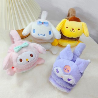 ที่ปิดหูกันหนาว ผ้ากํามะหยี่ขนนิ่ม ลายการ์ตูน Kuromi My Melody Cinnamoroll ให้ความอบอุ่น เหมาะกับฤดูใบไม้ร่วง และฤดูหนาว