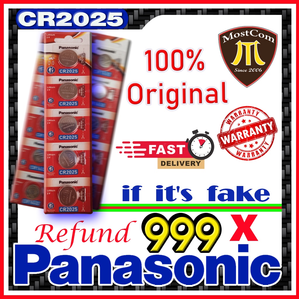 Panasonic Cr2025 3v New Battery Button lithium Batteries Cell Coin (Original : from Panasonic energy