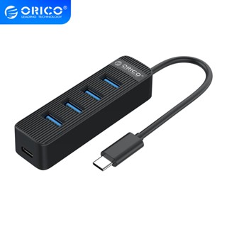 Orico ฮับ Type C 4/7 พร้อมพอร์ตพาวเวอร์ Type C ความเร็วสูง 4 พอร์ต USB3.0 สําหรับคอมพิวเตอร์ PC TWUC-4A