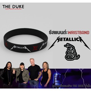 Metallica เมทัลลิกา สายรัดข้อมือ ริสแบนด์ สายรัดข้อมือวงดนตรี Enter Sandman