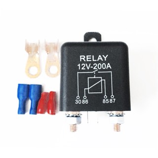 รีเลย์มอเตอร์รถบรรทุก 12V 200A สวิตช์แบตเตอรี่ สําหรับสวิตช์สตาร์ทรถยนต์ รีเลย์กําลังสูง รอยเท้า 2 Pin ขั้วต่อ 2 ชิ้น