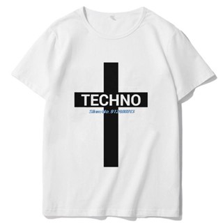 เสื้อยื เทคโนครอส Muziek พระเยซู Grappige Grafische เสื้อยืด Korte Mouw เสื้อยืด Mannen โอเวอร์ไซส์ฮาราจูกุสตรีทแวร์ Zom