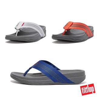 [ลิขสิทธิ์แท้] FITFLOP Mens SURFER Stripe Webbing Toe-Post Sandals รองเท้าแตะ ฟิตฟลอป ผู้ชาย แท้