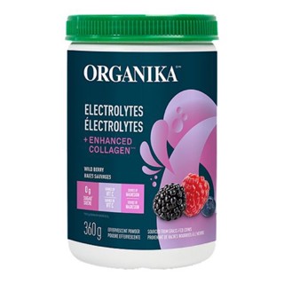 New🌟 Organika, อิเล็กโทรไลต์ + Enhanced Collagen, Wild Berry, 12.7 oz (360 g)