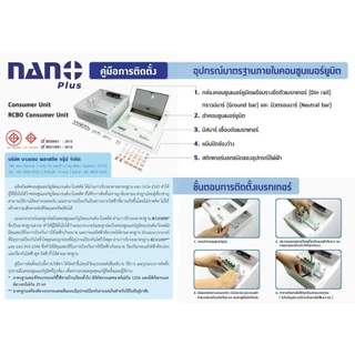 (ส่งไวมี มอก.) ตู้คอนซูมเมอร์ NANO Plus 5 ช่อง เมนธรรมดา MCB / เมนกันดูด RCBO 32/50/63A คอนซูมเมอร์ ตู้กันดูด ตู้ควบคุ