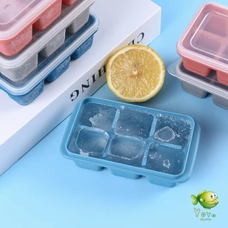 YOYO แม่พิมพ์น้ำแข็งก้อน ฝาปิด พร้อมฝา 6 ช่อง Ice tray mould