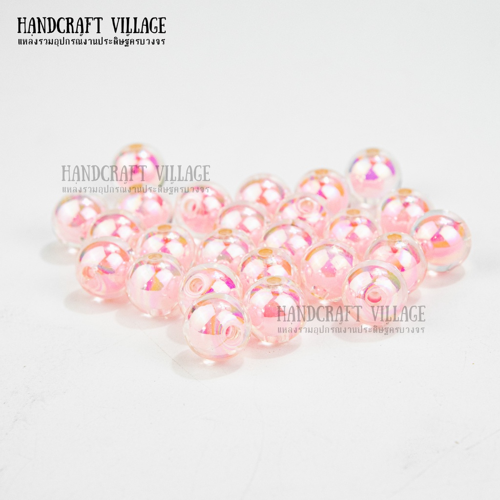 ลูกปัดกลมสอดไส้ใสรุ้ง10มิล/14มิล แพ็ค50กรัม/100กรัม ลูกปัดอะคริลิค ลูกปัดพาสเทล ลูกปัดกลม ลูกปัดตกแต่ง ลูกปัดพาสเทล - รูปที่ 2