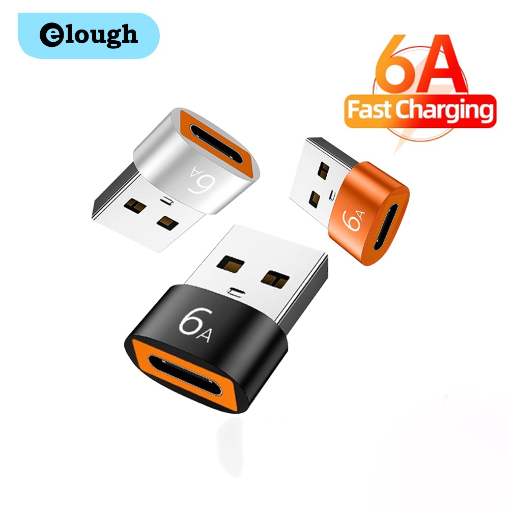 Elough อะแดปเตอร์แปลง USB C 3.0 Type-C OTG Type C ตัวเมีย เป็น USB ตัวผู้ ชาร์จเร็ว สําหรับแล็ปท็อป