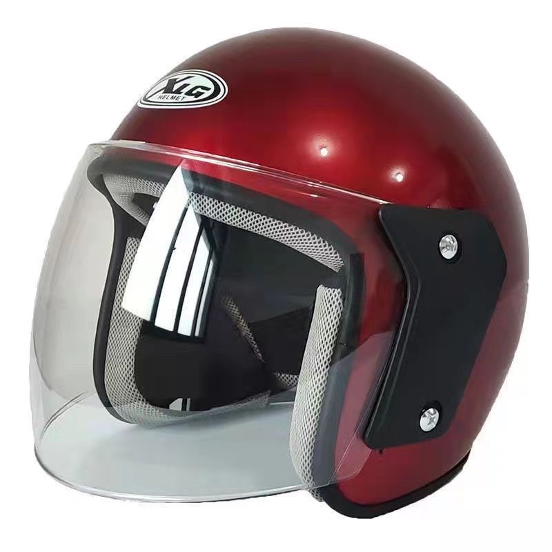 ใหม่สิ่งค้าพร้อมส่ง612F  หมวกกันน็อคมอเตอร์ไซค์ หมวกกันน็อคกันหมอก ใช้ได้ทั้งหญิงกับชาย