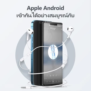KIVEE หูฟัง type c 3.5mm เสียงดี มีไมโครโฟนในตัว รุ่น i15 i16 i17/Android ของแท้100% earphone