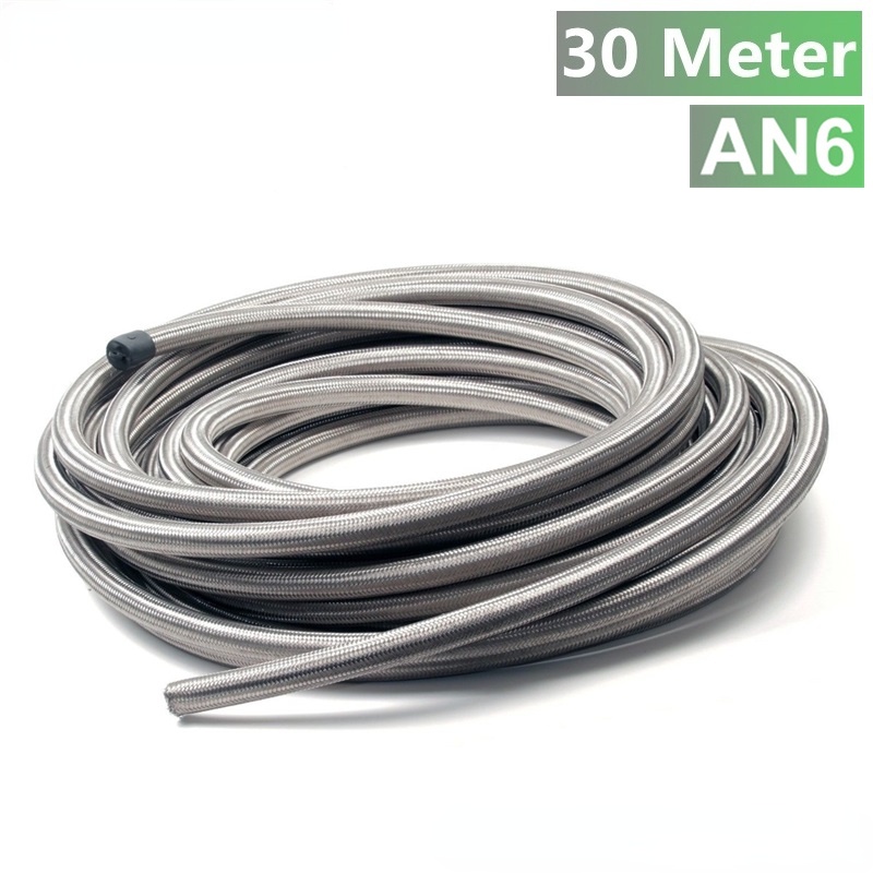 6 AN AN AN6 (ID:8.73) สายถักสแตนเลสท่อน้ํามันสาย 30M 3.3FT