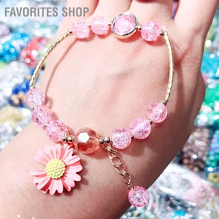 Favorites Shop สร้อยข้อมือ ลูกปัดแก้ว ดอกเดซี่ เครื่องประดับ สําหรับบ้าน สํานักงาน ปาร์ตี้