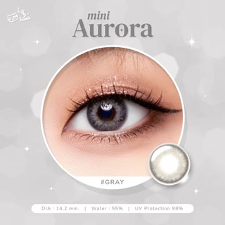 คอนแทคเลนส์ Mini Aurora Brown / Gray (Kitty Kawaii) ขนาดมินิ 🌷 ลายฮิต สุดปังในเกาหลี