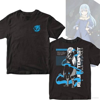 เสื้อยืดแขนสั้นพิมพ์ลายการ์ตูน That Time I Got Reincarnated As Slime Rimuru ลําลองแฟชั่นสําหรับผู้ชาย