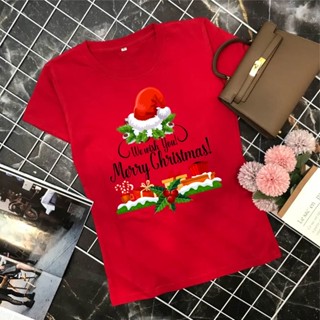 Kaos CHRISTMAS - WE WISH YOU MERRY CHRISTMAS KAOS นําเข้ากระจก ของแท้ 1:1