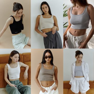 RUMON OFFICIAL- Rumon Crop Top เสื้อครอปท๊อป ผ้ายืดร่อง [BEST SELLER NO.1] มี 6 สี