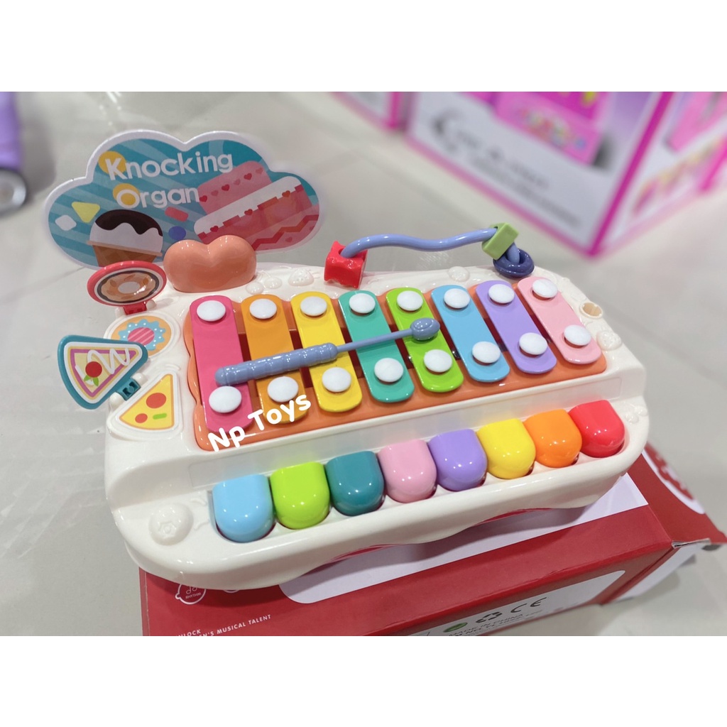 Np Toys เปียโนเด็ก ไซโลโฟน 8 ตัวและเปียโน 8 ปุ่ม เสริมพัฒนาการของเด็ก ระนาดเด็ก ของเล่นเด็ก YL1022-12
