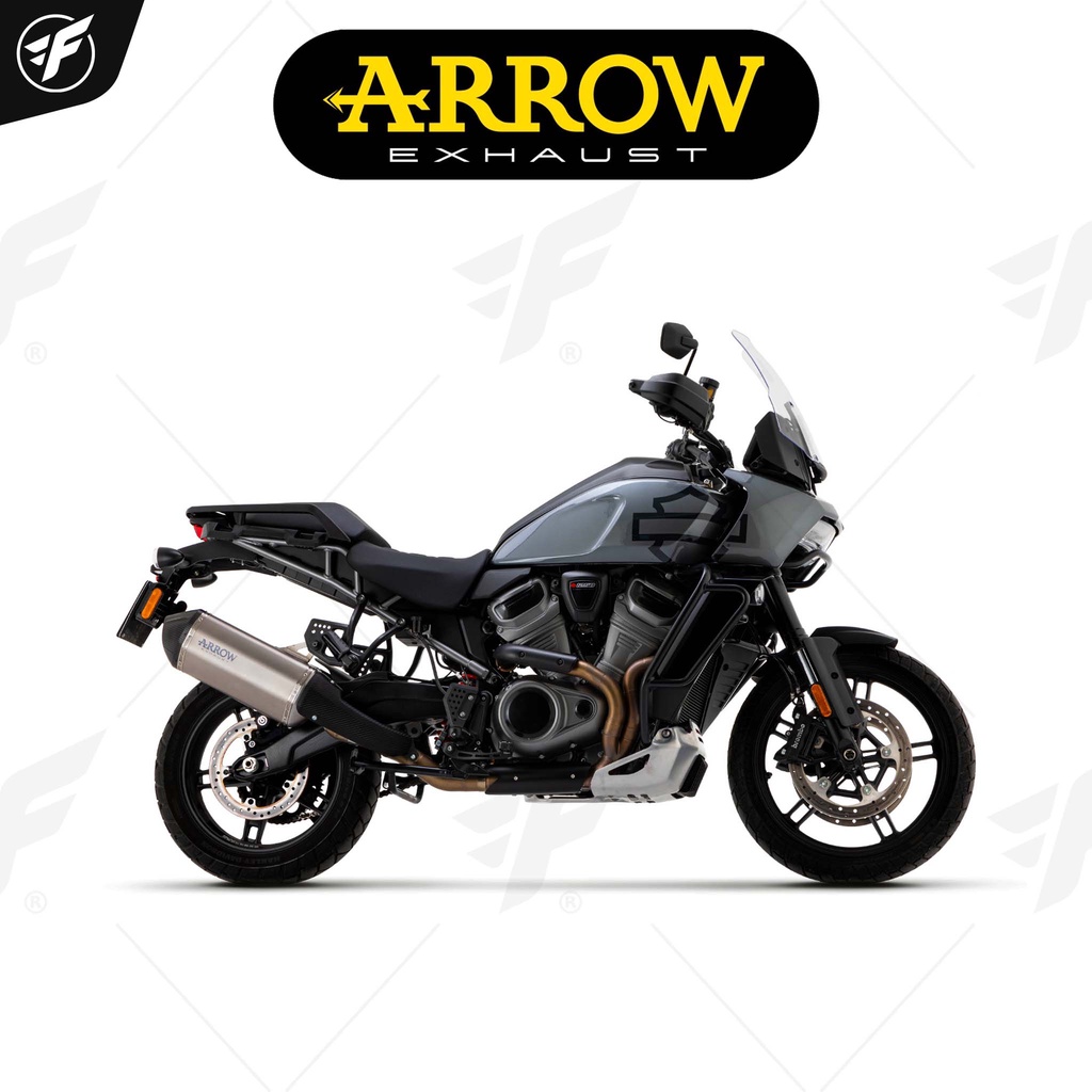 ท่อสูตร/ท่อแต่ง/ท่อไอเสีย Arrow Slip on Titanium-Carbon : for Harley-Davidson Pan America 1250 2020-2022