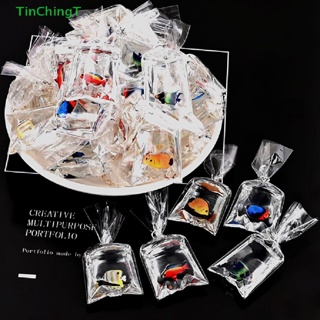 [TinChingT] 1 PC Resin Goldfish Ch Small Fish In Water Bag Pendant For KeyChain Diy [NEW]