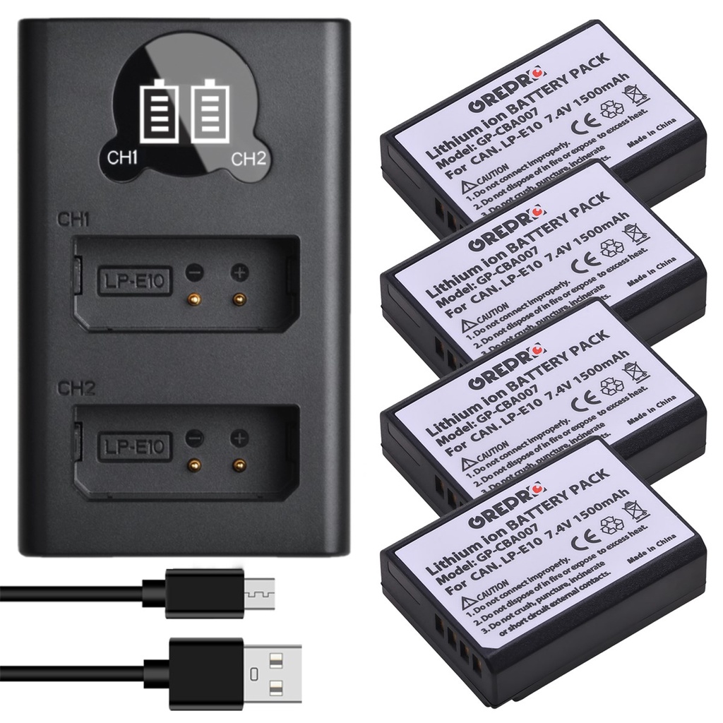 Lp E10 Lpe10 Lp E10 Battery Charger With Type C Port For Canon Eos 1300d 2000d 1100d 1200d