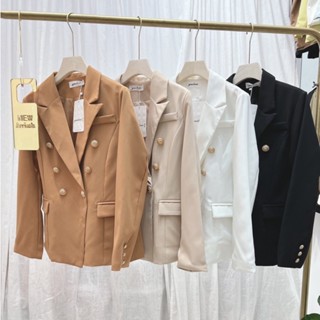 【W19】WanWan Blazer ที่หรูหรา อลังกาลงานสร้างทีสุด แต่งกระดุมทองสุดแพงเว่อวัง งานผ้าเกาหลีอย่างดีมีซับใน จะใส่ติดกระดุมเข