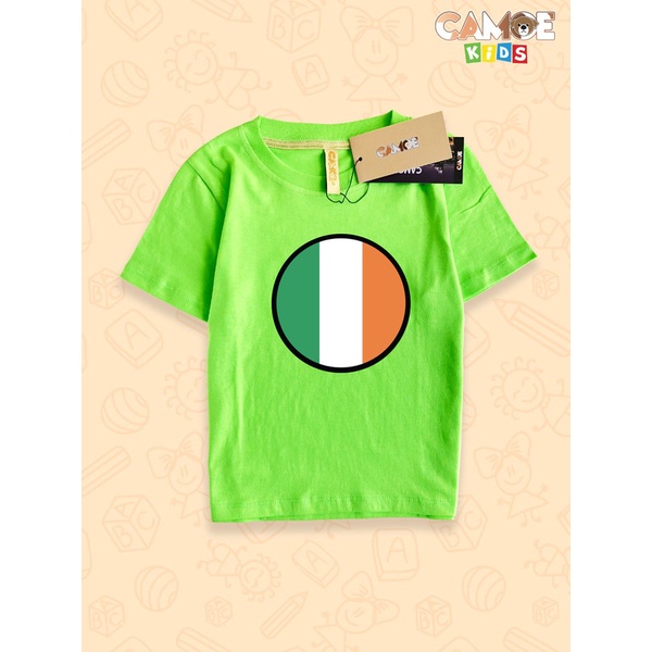 KIDS CAMOE Ireland Flag เสื้อยืดเด็ก Irlandia Flag