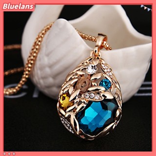 ของขวัญสร้อยคอผู้หญิงโซ่ดอกกุหลาบ Waterdrop Rhinestone