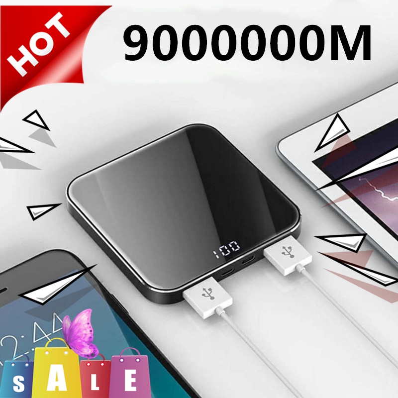 แท้100%  รุ่น : 9000000M Power Bank 90000mAh แบตสำรองมินิ แบตสำรองของแท้ พาวเวอร์แบงค์ แบตเตอรี่สำรอ