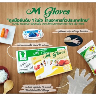 ถุงมือพลาสติก เอ็มโกลฟ (M Gloves)