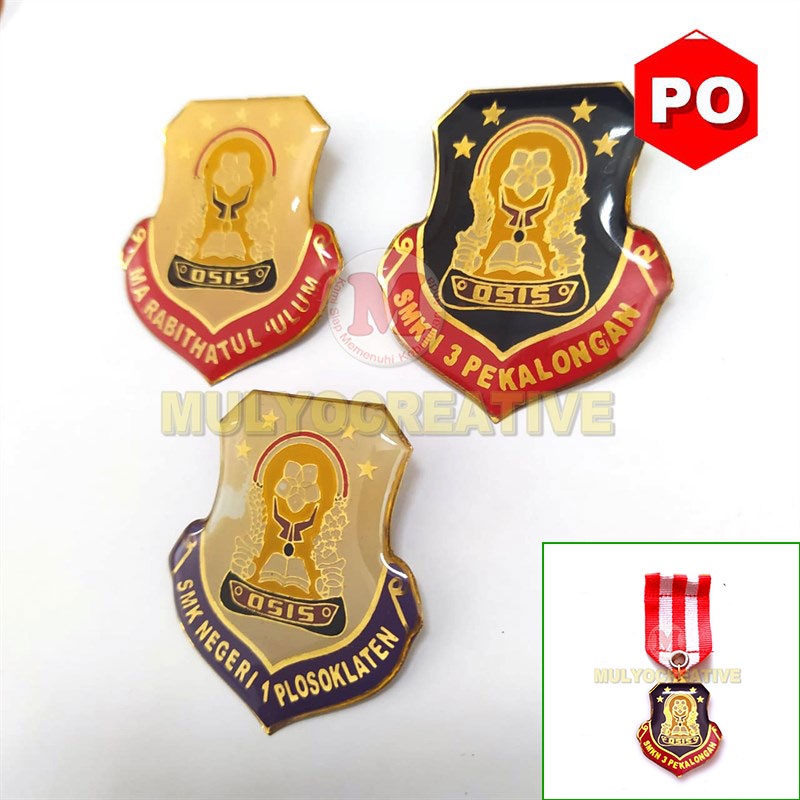 OSIS Logo Pin สําหรับ SMK SMA SMP - เข็มกลัดสัญลักษณ์ OSIS แบบกําหนดเองพร้อมชื่อโรงเรียน