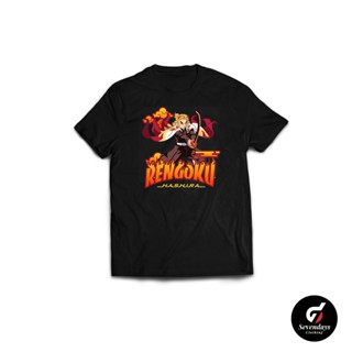 เสื้อยืด พิมพ์ลายอนิเมะ Demon SLAYER KYOJURO RENGOKU FIRE HASHIRA สไตล์ญี่ปุ่น