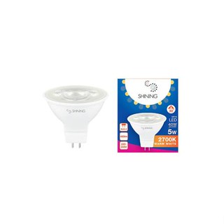 หลอด LED SHINING MR16 5 วัตต์ WARMWHITE GU5.3